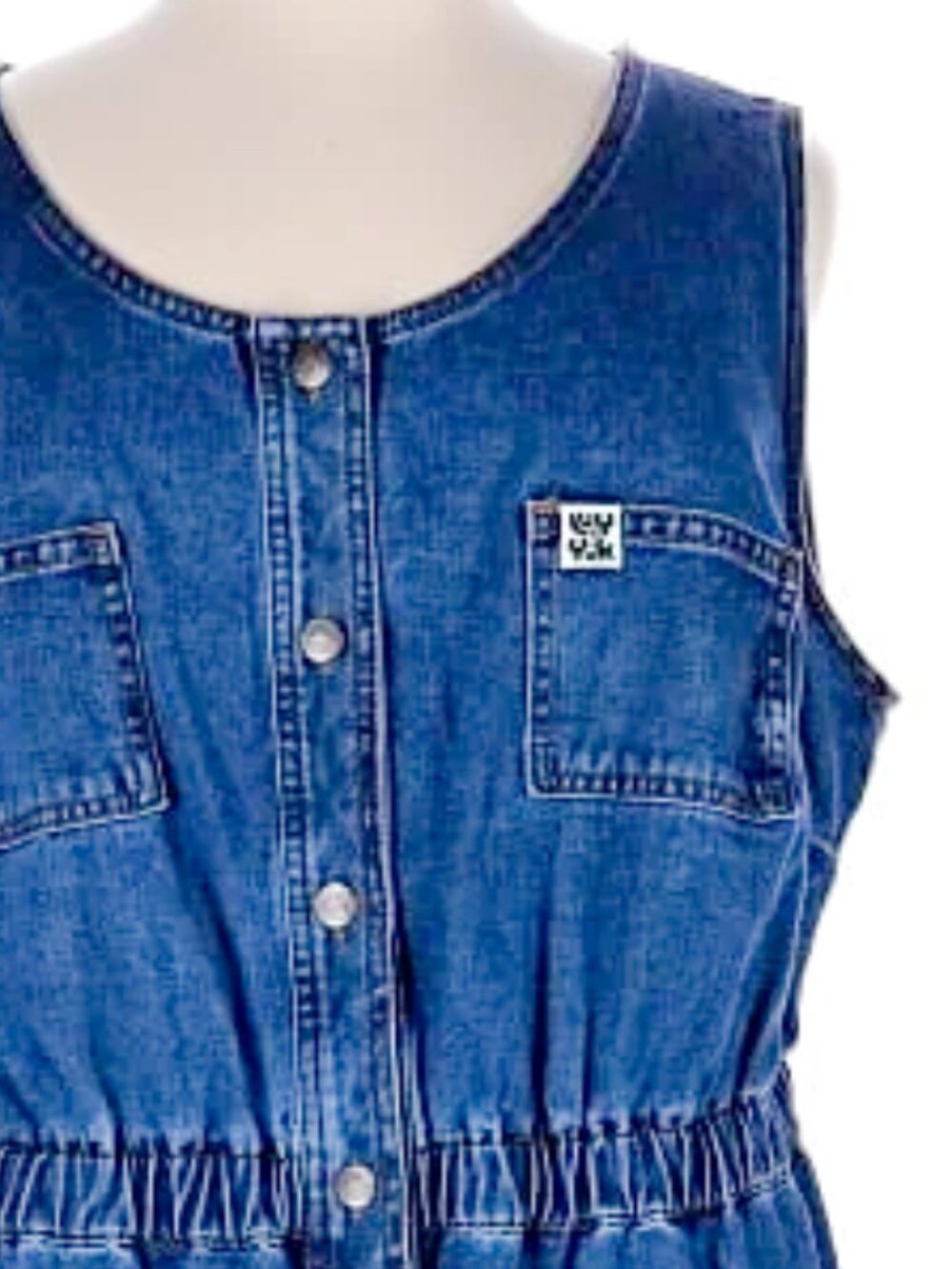 Lucy & Yak Juni Jumpsuit Denim Mid Wash Blue UK24/US20 Organic Cotton - Picture 2 of 4